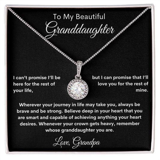 To My Beautiful Granddaughter Eternal Hope Necklace - From Grandpa