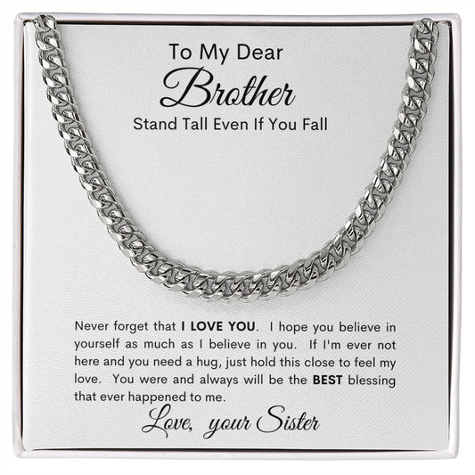 Brother | 2 Cuban Link Chain | White | Sister