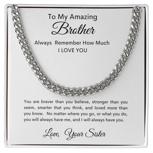 Brother | Cuban Link Chain | white | Sister