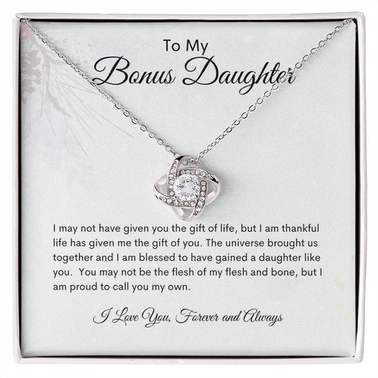 Bonus Daughter | Love Knot necklace | Christmas