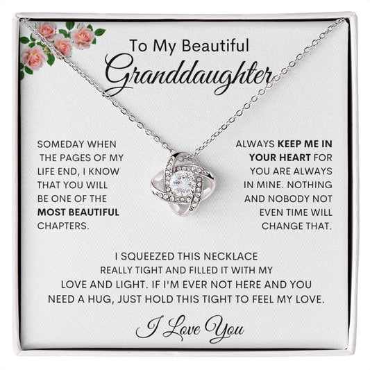 Beautiful  Granddaughter | Love Knot Necklace
