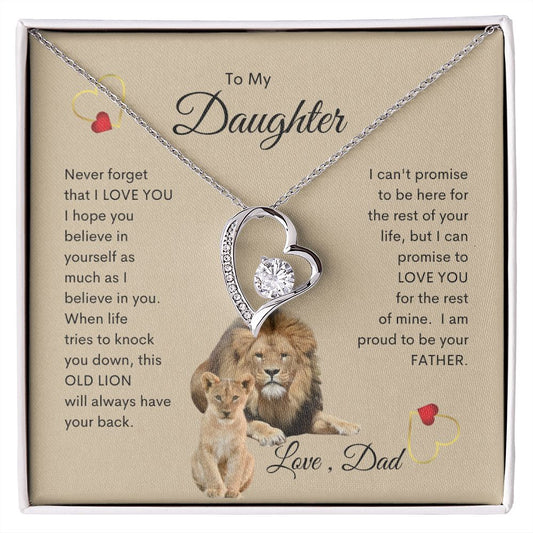 Daughter | Forever Love Necklace | Dad | Tan