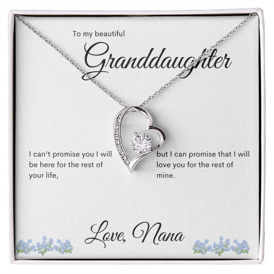 To My Beautiful Granddaughter | Forever Love Necklace | Nana