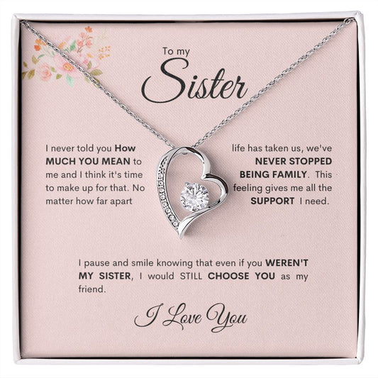 Sister | Forever Love Necklace | Pink