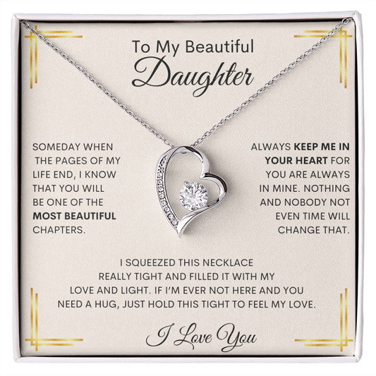 Beautiful Daughter | Forever Love Necklace | Beige